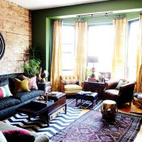 décor chic de la salle dans le style de boho picture