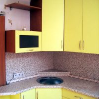 une combinaison de tons sombres dans le style de la photo de la cuisine