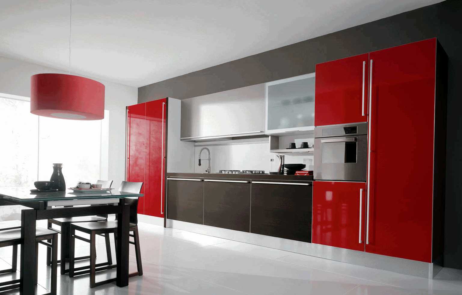 une combinaison de nuances claires dans le style de la cuisine