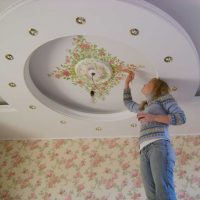 décoration de plafond lumineux avec photo supplémentaire