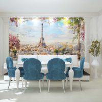 beau salon de style en photo couleur bleu