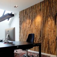 intérieur de l'appartement lumineux avec panneaux muraux photo