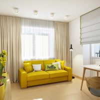 hermoso estilo de la casa en color mostaza