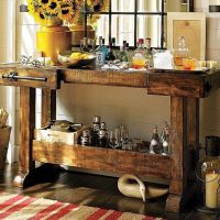 bel intérieur de cuisine en style rustique photo