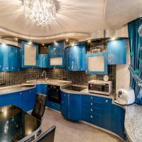 design de chambre clair en photo bleu