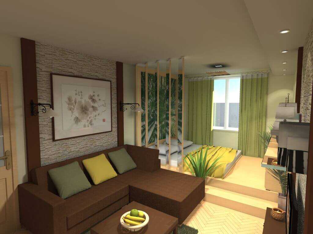diseño brillante de la habitación y sala de estar en una habitación