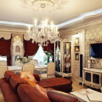 intérieur de la pièce lumineuse en photo de style empire