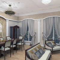 conception de la chambre lumineuse en photo de style grec