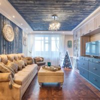 décor lumineux de l'appartement avec panneaux muraux photo