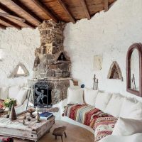 conception de la chambre lumineuse dans l'image de style grec