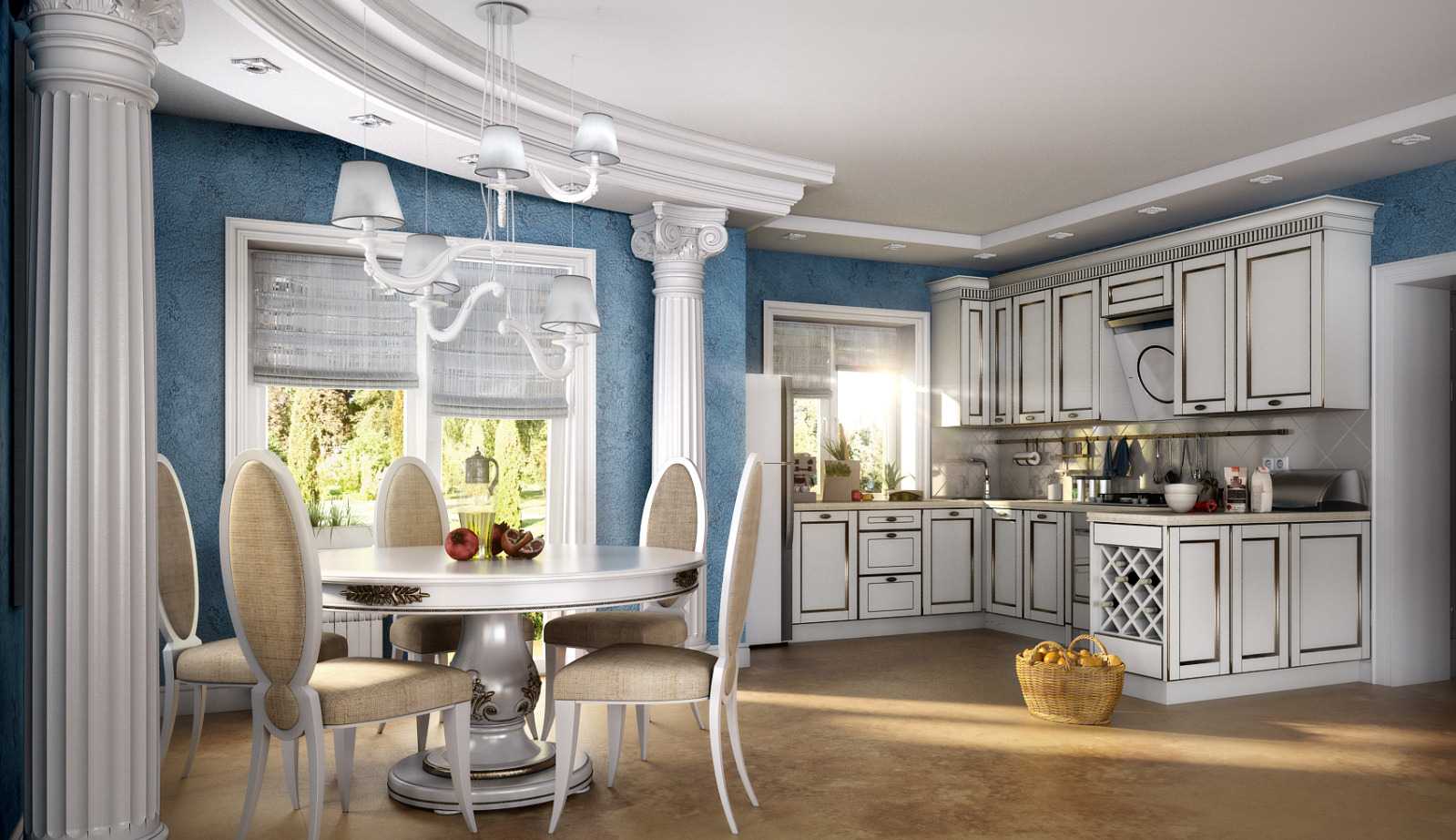 belle conception de chambre de style grec