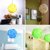 design inhabituel d'un abat-jour avec votre propre photo de mains