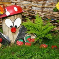 design intéressant de la parcelle de jardin avec des matériaux improvisés picture