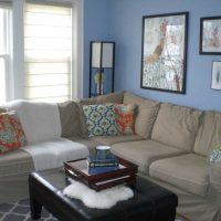 belle chambre décor en photo couleur bleu
