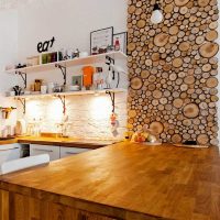 magnifique salon intérieur avec photo en bois scié