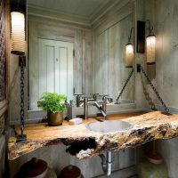 chambre à coucher originale avec bois scié