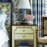 belle chambre design en photo bleu