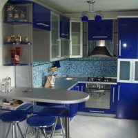 une combinaison de couleurs sombres dans le décor de la photo de la cuisine