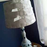 décoration abat-jour originale avec des matériaux improvisés photo