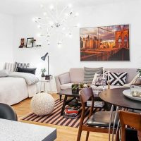 Foto de dormitorio de sala de estar de estilo claro