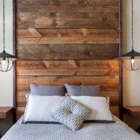 design d'appartement lumineux avec photo de vieilles planches