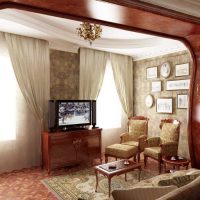 intérieur de chambre à coucher lumineuse dans l'image de style moderne