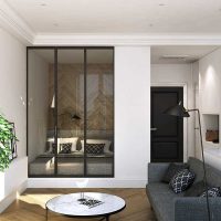decoración ligera de dormitorio y sala de estar en una habitación photo