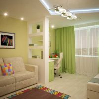 Imagen de dormitorio de sala de estar de diseño brillante