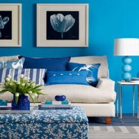 intérieur d'origine de l'appartement en photo couleur bleue