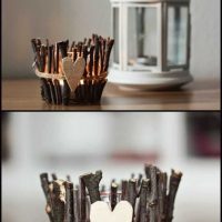 l'idée de la décoration légère de la salle avec un arbre faites-le vous-même