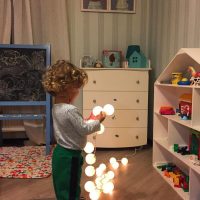 l'idée de décoration lumineuse de la photo de la chambre des enfants