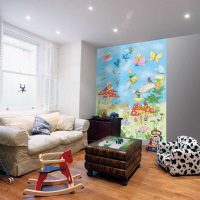 option de décoration lumineuse d'une photo de chambre d'enfant