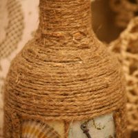 l'idée d'une belle décoration de bouteille avec image de ficelle