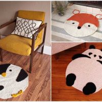 taies d'oreiller au crochet dans la photo de la pièce