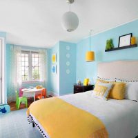 style de chambre lumineuse en photo couleur bleu