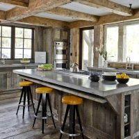 belle photo de cuisine design rustique