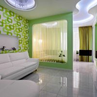 hermoso interior de la habitación y sala de estar en una habitación photo