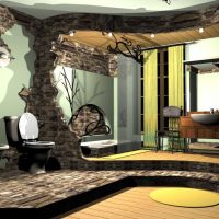 intérieur lumineux de l'appartement dans le style gothique photo