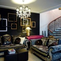 chambre de style moderne dans l'image de style gothique
