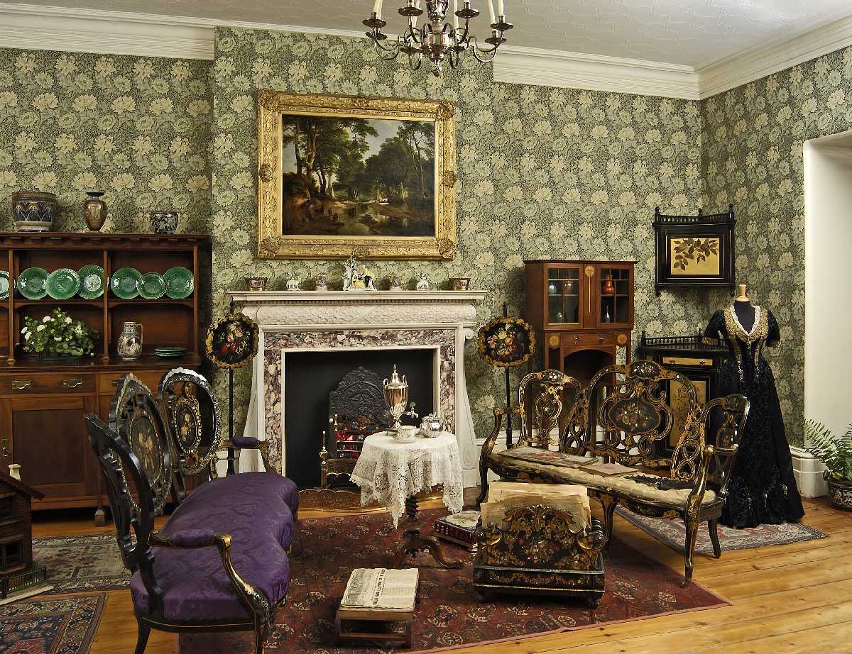 hermosa decoración victoriana del dormitorio