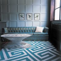 belle chambre design en photo couleur bleu