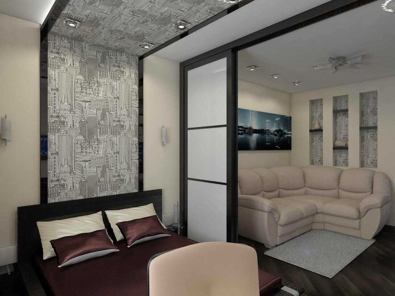 sala de estar de diseño brillante
