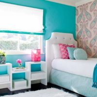 versión de la decoración en color de la habitación para la niña photo