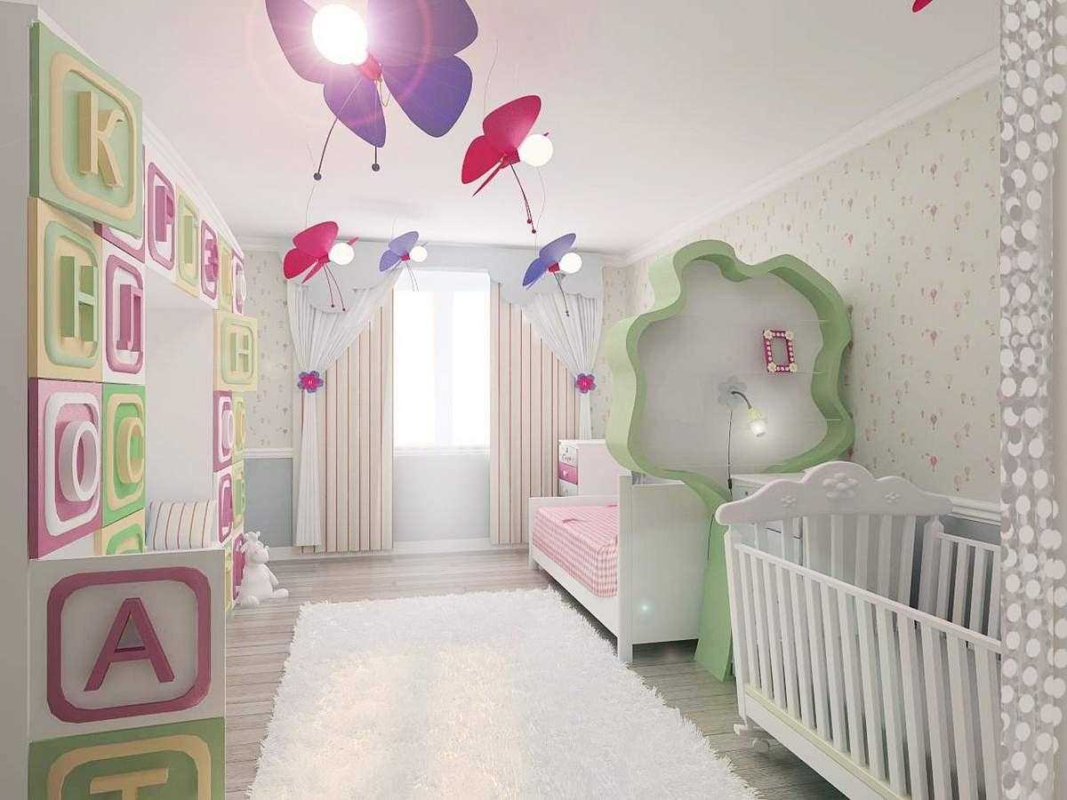la idea de un hermoso dormitorio interior para una niña