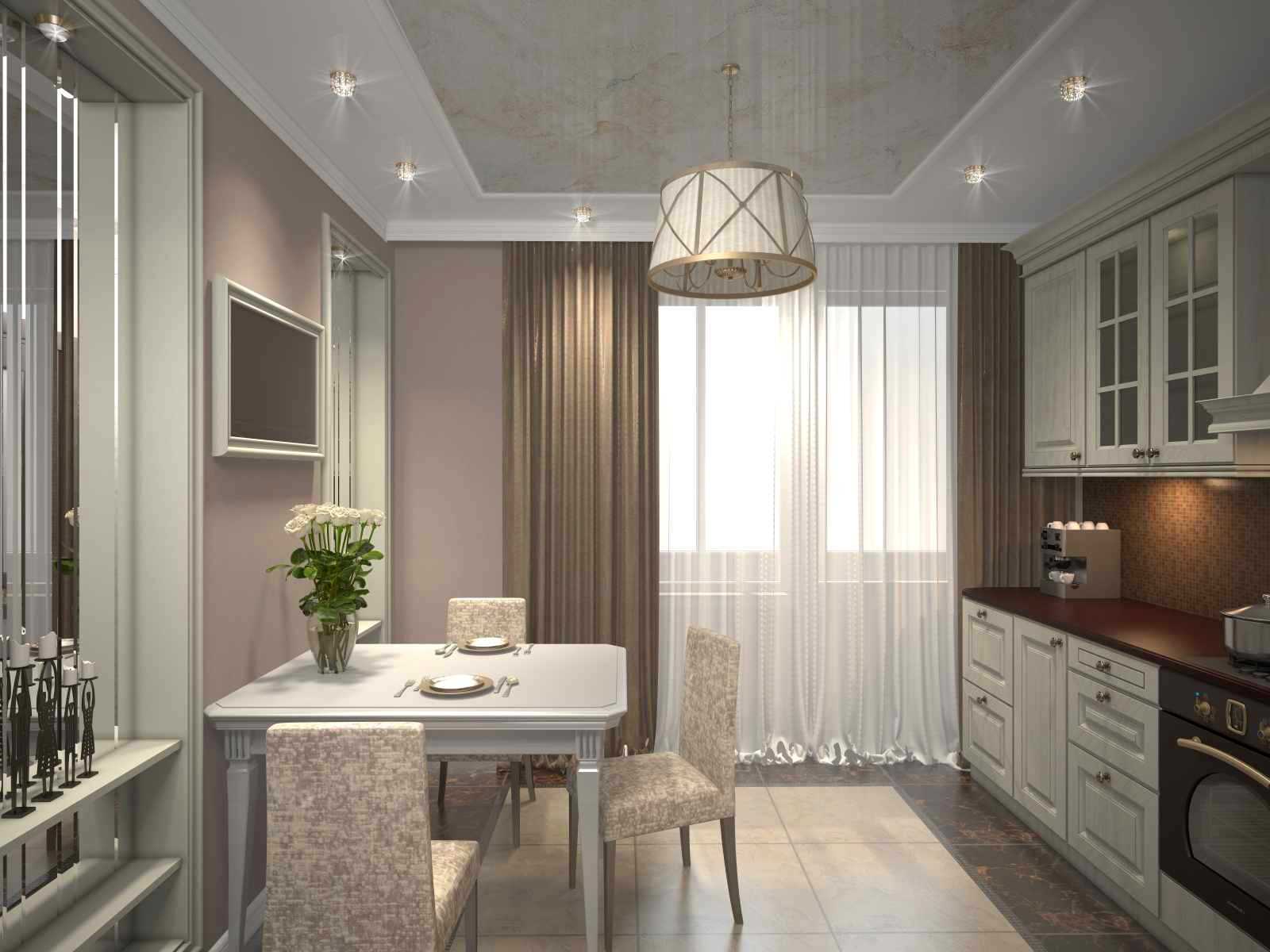 idea de un interior luminoso de un apartamento de 2 habitaciones