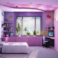 versión del interior original del dormitorio para una imagen de niña