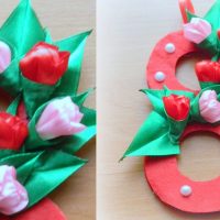 l'idée d'une belle décoration intérieure pour la photo du 8 mars