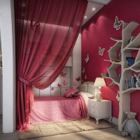 idea de una decoración de habitación de color para una imagen de niña