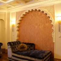 idée de beau plâtre décoratif dans le style d'une photo d'appartement