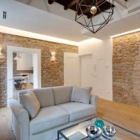 variante d'une belle pierre décorative à l'intérieur de l'appartement photo